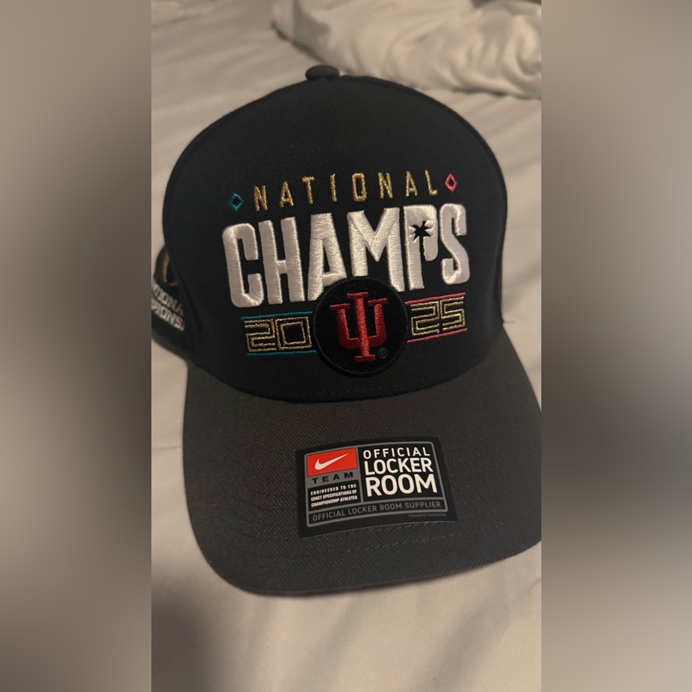 Indiana 2025 Black National Champs Cap